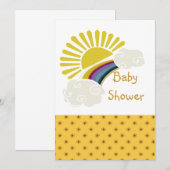 Baby shower van soennieten en wolken kaart (Voorkant / Achterkant)