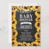 Baby shower van soennitisch zonnebloemkarton kaart (Voorkant)