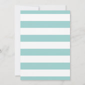 Baby shower van Starfish & Seashells Turquoise per Kaart (Achterkant)