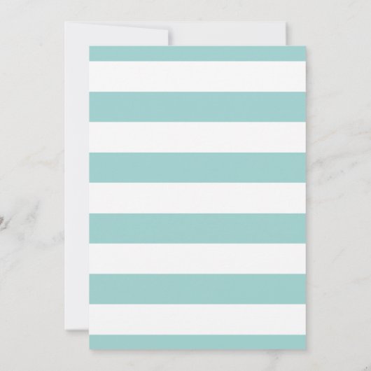 Baby shower van Starfish & Seashells Turquoise per Kaart (Achterkant)