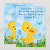 Baby shower van stekelstaarten en botervliegen kaart (Voorkant / Achterkant)