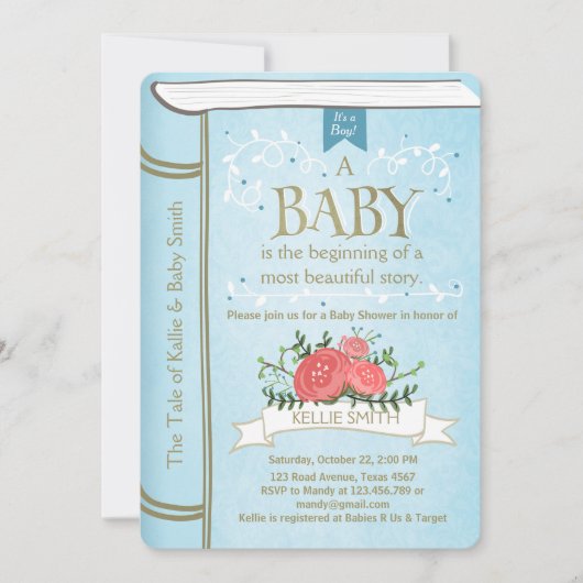  Baby shower van Storybook Kaart (Voorkant)