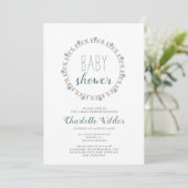  Baby shower van Stusty Blue Pastel Lavendar Kaart (Staand voorkant)