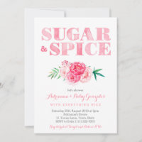 Baby shower van suiker en specerijen, roze waterve