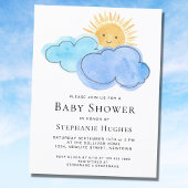 Baby shower van Sunshine and Clouds Boy Uitnodiging Briefkaart