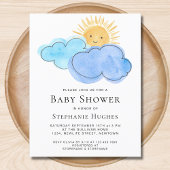 Baby shower van Sunshine and Clouds Boy Uitnodiging Briefkaart