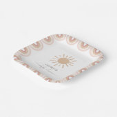 Baby shower van Sunshine Boho Girl Papieren Bordje (Gebogen)