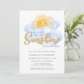 Baby shower van Sunshine Boy Kaart (Staand voorkant)