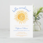 Baby shower van Sunshine Boy Kaart (Staand voorkant)