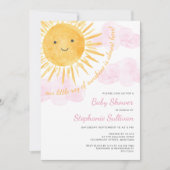 Baby shower van Sunshine Clouds Girl Kaart (Voorkant)