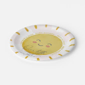 Baby shower van Sunshine Clouds Girl Papieren Bordje (Gekanteld)