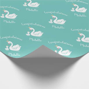 Baby shower van Swan Cadeaupapier