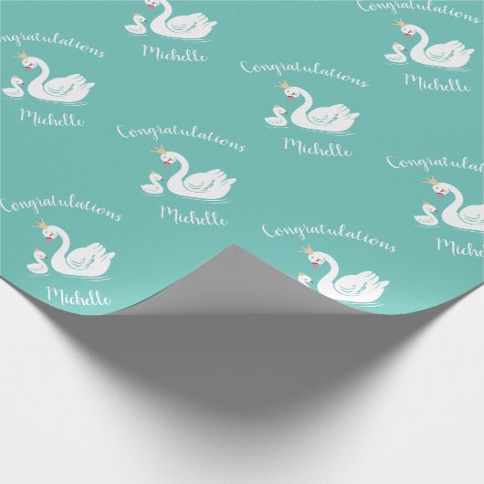 Baby shower van Swan Cadeaupapier (Hoek)