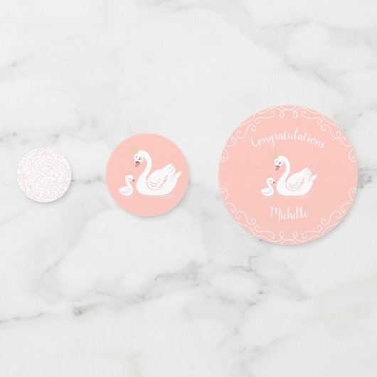  Baby shower van Swan Confetti (Voorkanten)