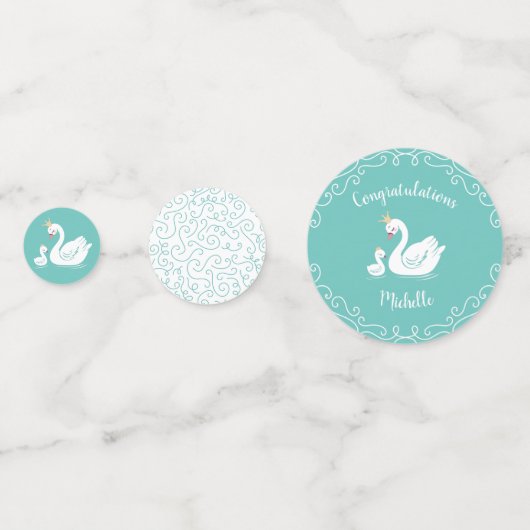  Baby shower van Swan Confetti (Achterkanten)