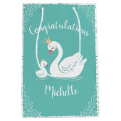  Baby shower van Swan Medium Cadeauzakje (Voorkant)