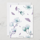 Baby shower van Sweet Bird Blue Floral Boy Kaart (Achterkant)