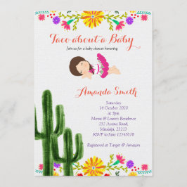 Baby shower van Taco over baby Girl Cactus Invite Kaart