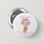Baby shower van Teddy Bear Adventure-ballons Ronde Button 5,7 Cm (Voorkant /achterkant)