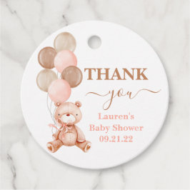 Baby shower van Teddy Bear Bedankjes Labels