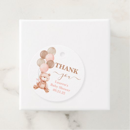 Baby shower van Teddy Bear Bedankjes Labels (In situ)