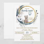 Baby shower van Teddy Bear Blue-ballon Kaart (Voorkant / Achterkant)