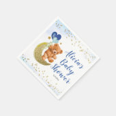 Baby shower van Teddy Bear Blue-ballon Napkins Servet (Hoek)
