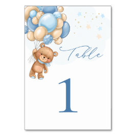 Baby shower van Teddy Bear Blue-ballonnen Kaart