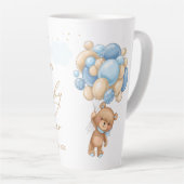 Baby shower van Teddy Bear Blue-ballonnen Latte Mok (Rechterhoek)