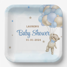 Baby shower van Teddy Bear Blue-ballonnen Papieren Bordje