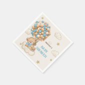 Baby shower van Teddy Bear Blue-ballonnen Servet (Hoek)