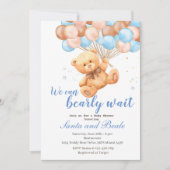 Baby shower van Teddy Bear en Balloons Kaart (Voorkant)