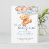 Baby shower van Teddy Bear en Balloons Kaart (Staand voorkant)
