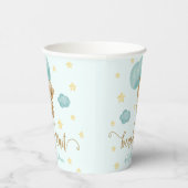 Baby shower van Teddy Bear en Blue Balloons Papieren Bekers (Rechts)