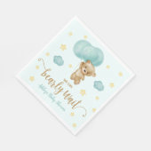 Baby shower van Teddy Bear en Blue Balloons Servet (Hoek)