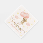 Baby shower van Teddy Bear en Roze Balloons Servet (Hoek)