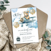 Baby shower van Teddy Bear Hot Air Kaart