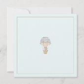 Baby shower van Teddy Bear Hot Air Kaart (Achterkant)