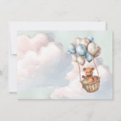 Baby shower van Teddy Bear Hot Air Kaart (Achterkant)