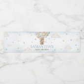 Baby shower van Teddy Bear Hot Air Waterfles Etiket (Enkel label)