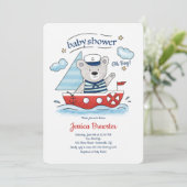 Baby shower van Teddy Bear Kaart (Staand voorkant)