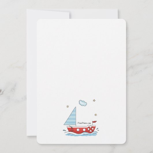 Baby shower van Teddy Bear Kaart (Achterkant)