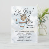  Baby shower van Teddy Bear Kaart (Staand voorkant)