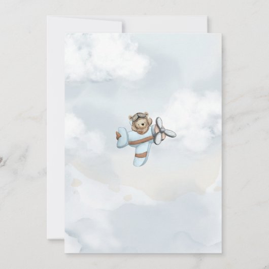  Baby shower van Teddy Bear Kaart (Achterkant)