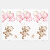 Baby shower van Teddy Bear - Papieren pakbladen Inpakpapier Vel (Voorkant)
