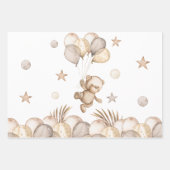 Baby shower van Teddy Bear - Papieren pakbladen Inpakpapier Vel (Voorkant)