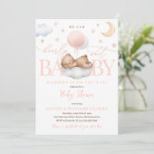 Baby shower van Teddy Bear Peach Kaart (Staand voorkant)