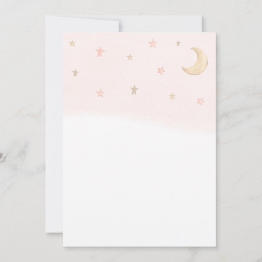 Baby shower van Teddy Bear Peach Kaart (Achterkant)