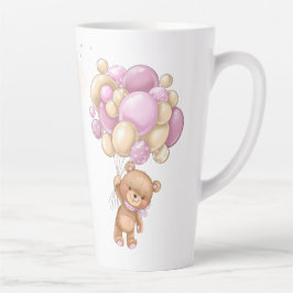 Baby shower van Teddy Bear Pink-ballonnen Latte Mok
