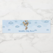 Baby shower van Teddy beige bruine beige ballonnen Waterfles Etiket (Enkel label)